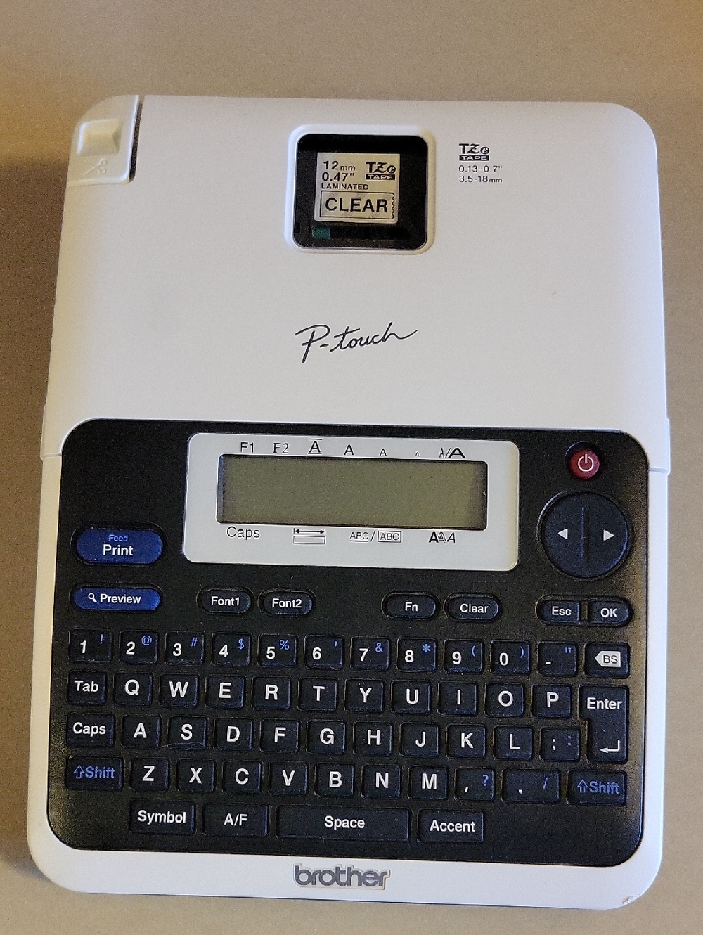 Brother P-touch Label Maker in White and Black